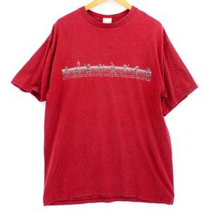 Vintage Sundog Shirt Mens Red Short Sleeve Retro Hawaii Molokai Maui Logo Sz XL